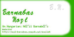 barnabas mozl business card